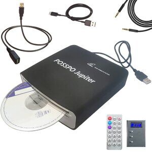 POSSPO External CD DVD Player USB AUX Car Laptop Plug & Play